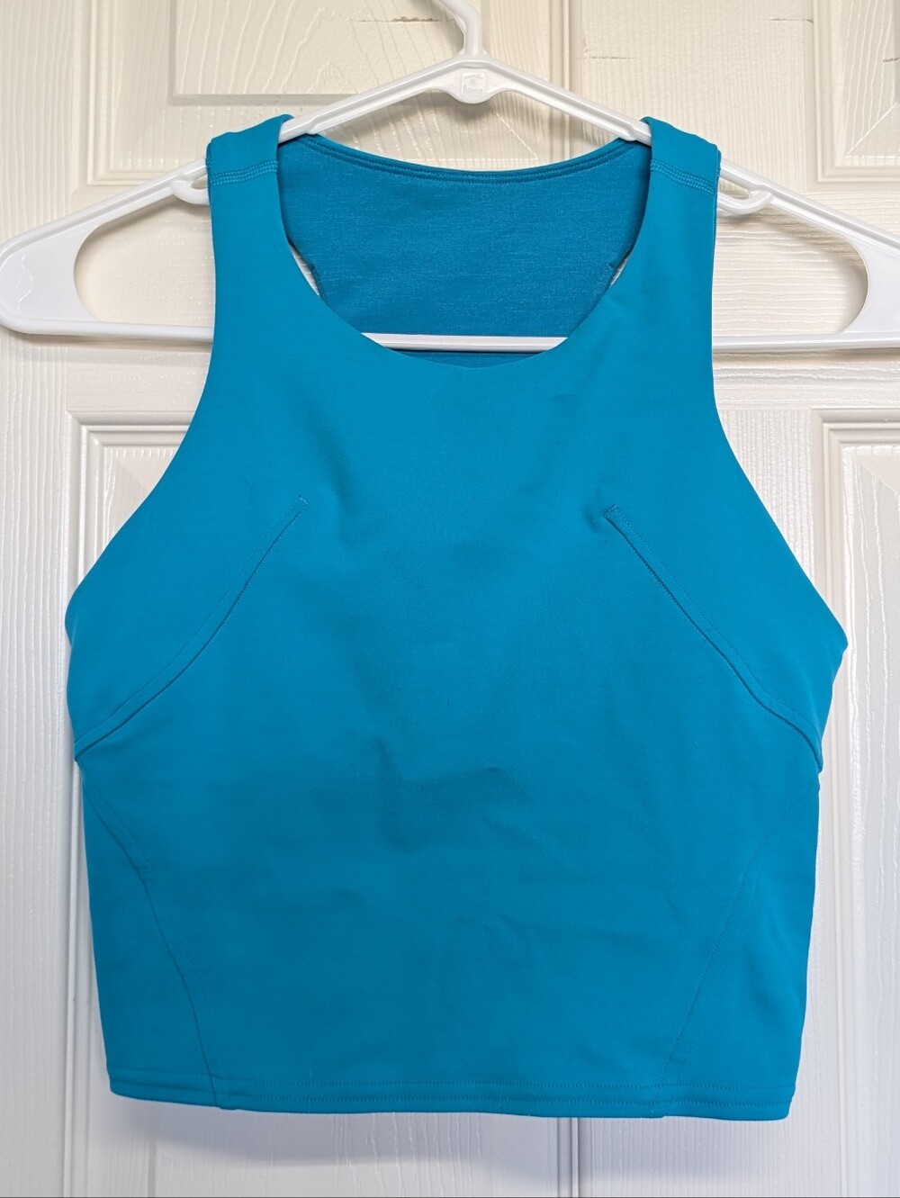 Lululemon Wunder Train Tank Blue Women's Sz 4 Gym Workout Stretch Built In Bra